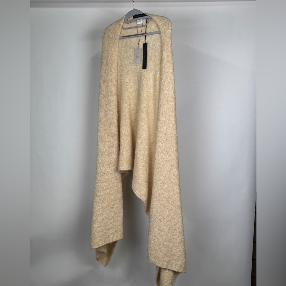 House of Harlow 1960 Soft Cream Women's Open Front Sweater Wrap